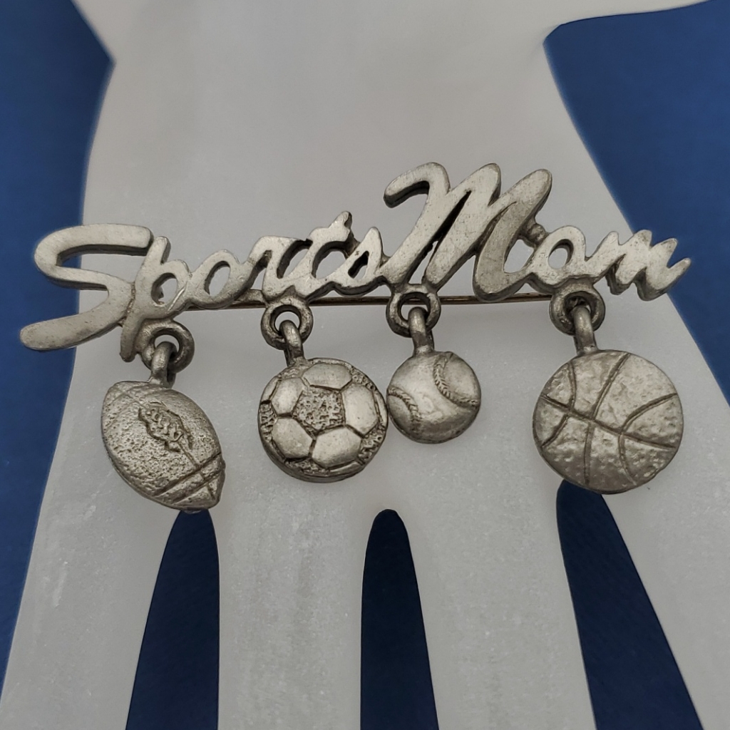Spoontiques Pewter Sports Mom Brooch